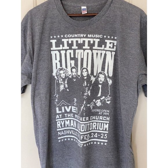 Little Big Town Gray T-Shirt Unisex XL Ryman Auditorium 2017 Tour Music Band - Picture 3 of 4